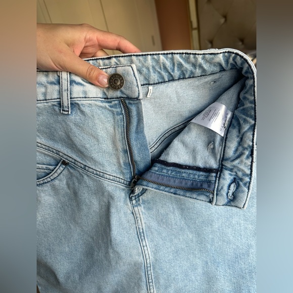 SOLD! Sandro Paris Mini Denim Skirt Size 2 Small - Picture 6 of 16